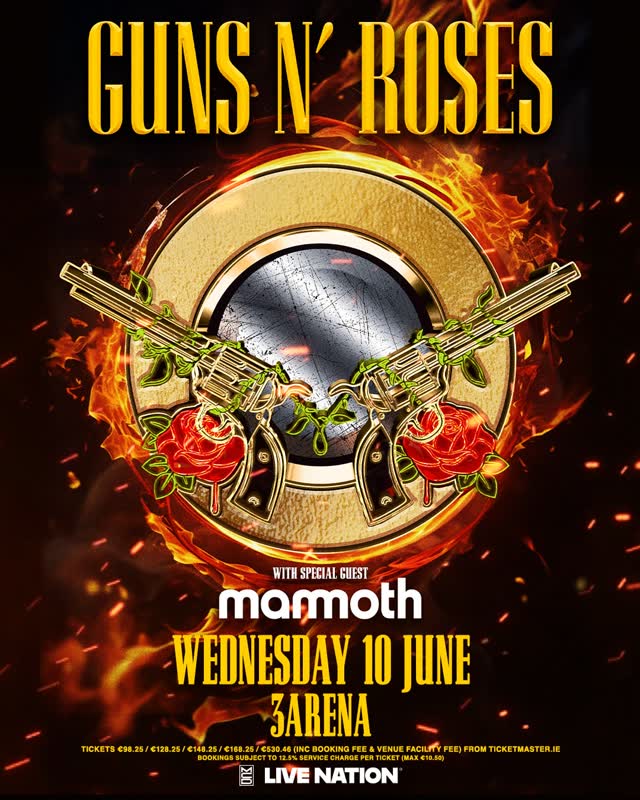 #NextUp | Guns N' Roses bring their iconic sound to #3Arena tomorrow night.