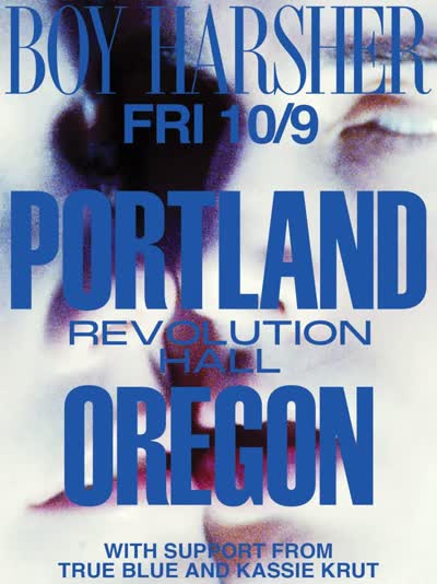 JUST ANNOUNCED: @boyharsher plays @revolutionhall on October 9th, with True Blue and @kassiekrut! Darkwave duo Boy Harsher visits Portland with moody electropop tunes!