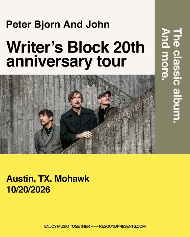Peter Bjorn and John’s ‘Writer’s Block’ 20th anniversary tour with Josh Rouse