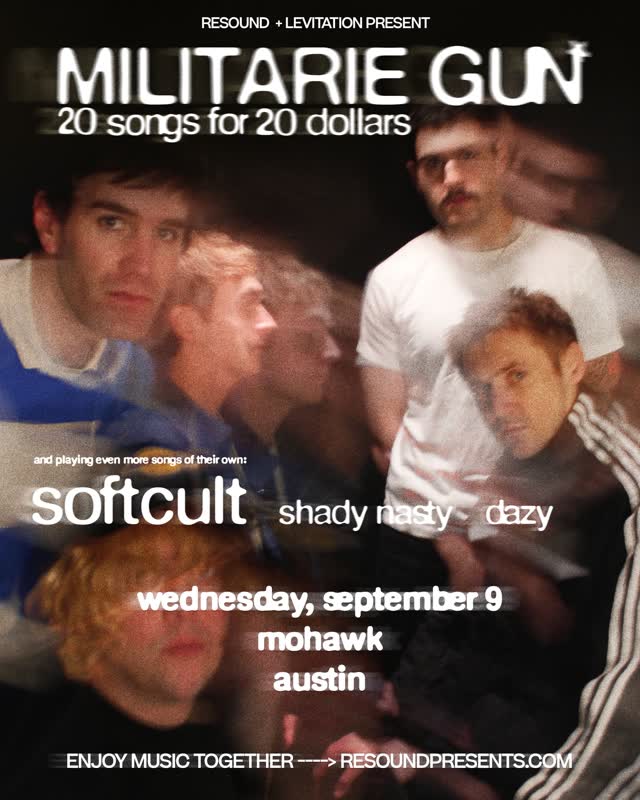 JUST ANNOUNCED ▪️ Militarie Gun with special guests Softcult, Shady Nasty + Dazy on Wednesday, September 9th! Tickets on sale Friday @ 10AM!