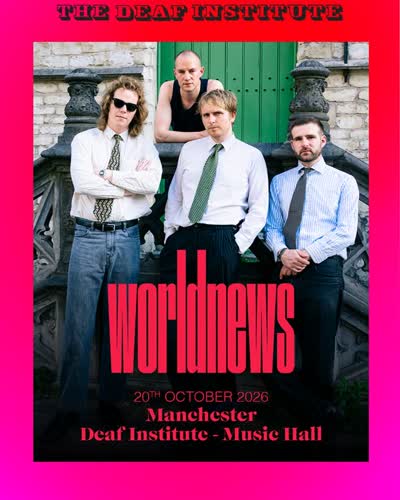 JUST ANNOUNCED @worldnewsgram will be coming to The Deaf Institute on the 20th October