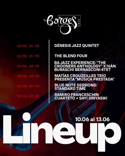 JAZZ EN BORGES 1975 🎷 ¡Prepárate para una semana llena de buena música en nuestro espacio cultural!⁠