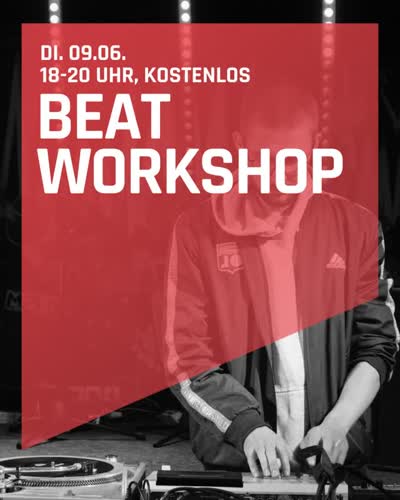 Heute Abend!!! (9.6.) findet der Beat-Workshop wieder statt 🎧🎤