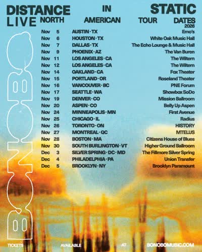 DISTANCE IN STATIC LIVE NORTH AMERICAN TOUR