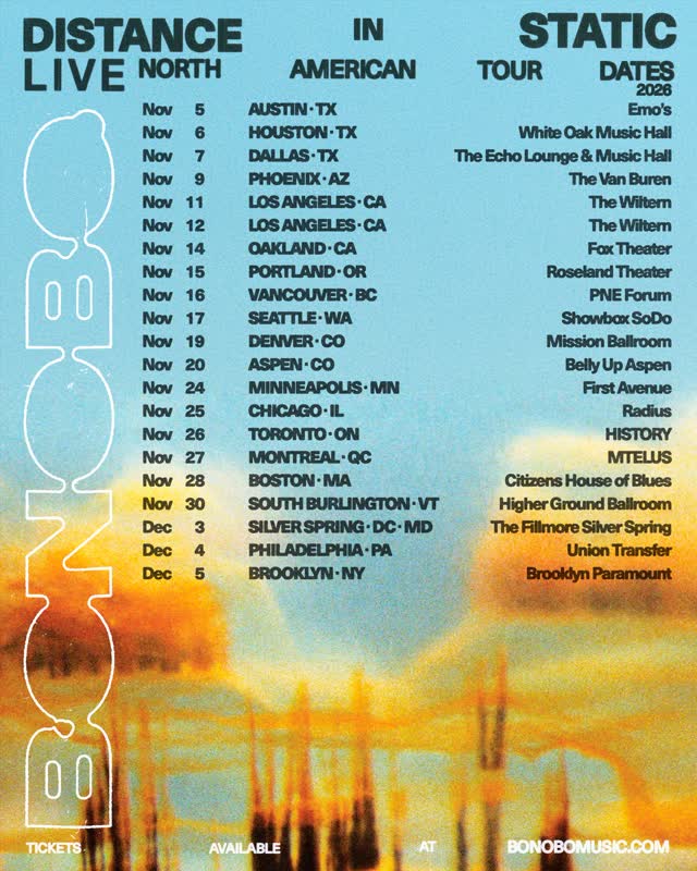 DISTANCE IN STATIC LIVE NORTH AMERICAN TOUR
