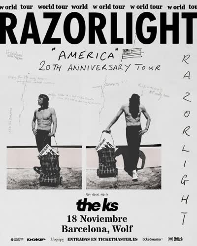RAZORLIGHT "AMERICA" 20TH ANNIVERSARY TOUR