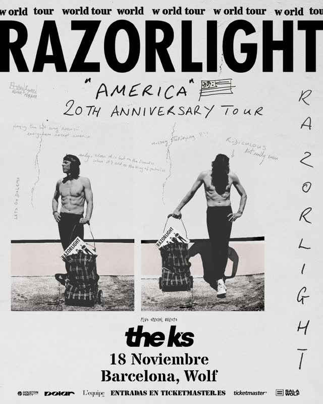 RAZORLIGHT "AMERICA" 20TH ANNIVERSARY TOUR