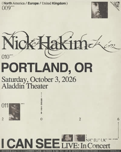 Nick Hakim plays Aladdin Theater