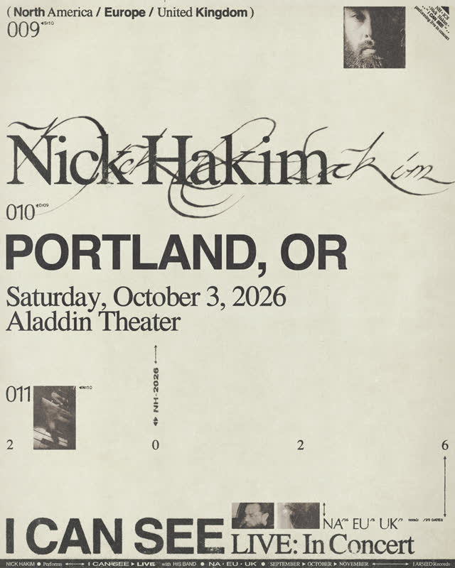 Nick Hakim plays Aladdin Theater