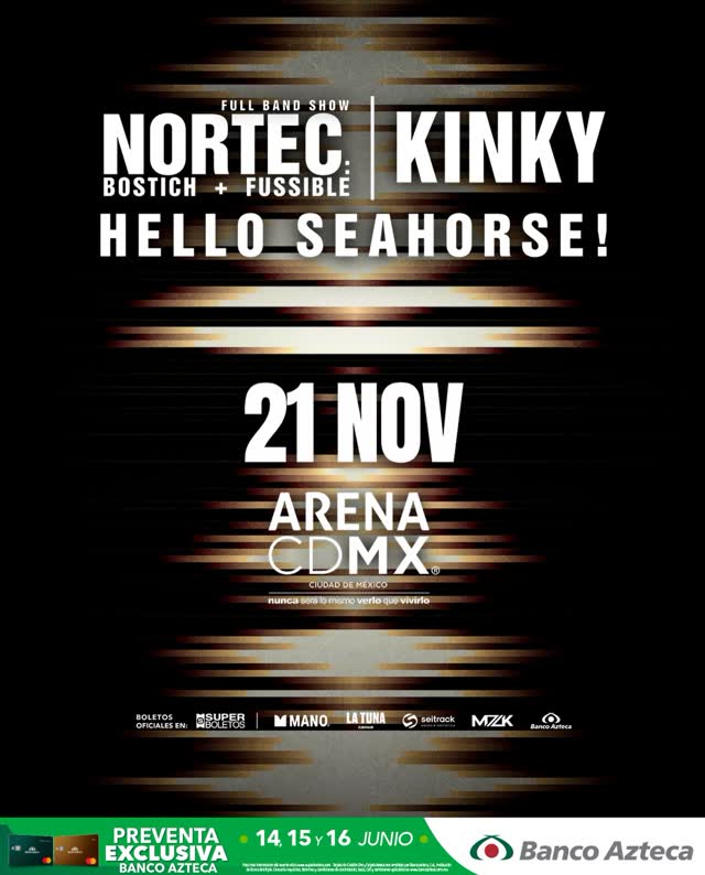 Nortec Collective, Kinky y Hello Seahorse en Arena CDMX