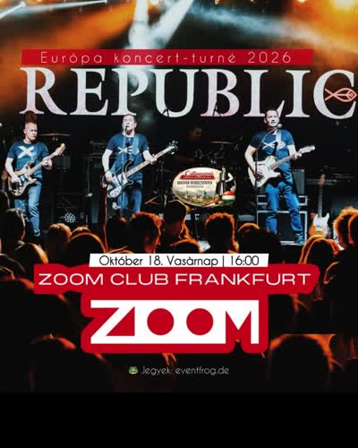 REPUBLIC EURÓPA KONCERT-TURNÉ 2026