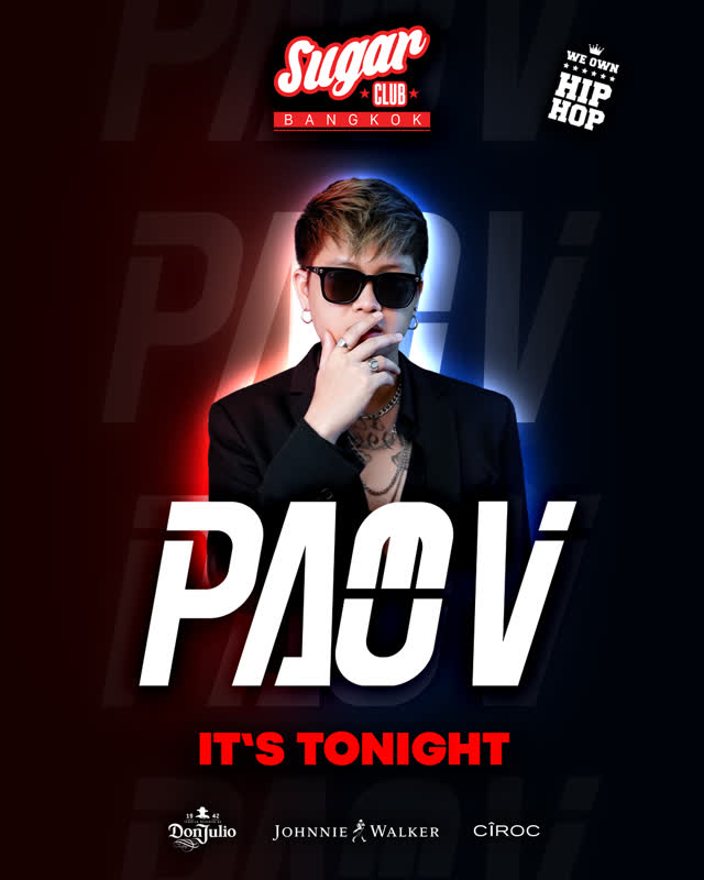 Thursday going full savage 🔥🎤 as @paovmusic takes over Sugar Club Bangkok with nonstop hype, wild vibes, and heavy hip hop energy all night long 🚨