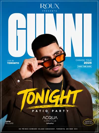 TODAY IS THE DAY — TORONTO! GUNNI TAKES OVER TORONTO TONIGHT