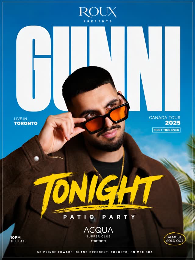 TODAY IS THE DAY — TORONTO! GUNNI TAKES OVER TORONTO TONIGHT
