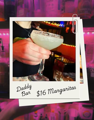 Saturday = $16 Margaritas alll night! @mark_knowledge getting funky on the decks from 9pm 🪩 DAILY HAPPY HOUR 4-6pm $10PINTS/$9SPIRITS/$9WINES #daddylovesyou