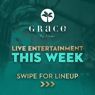 LIve music energy ⚡️on tap this weekend at Grace by Nia!