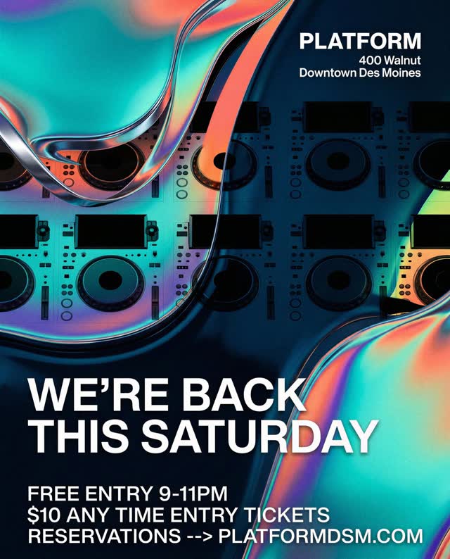 WE'RE BACK THIS SATURDAY