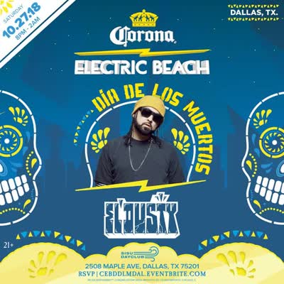 Corona Electric Beach Dia De Los Muertos celebration