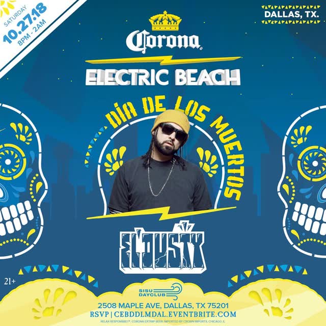 Corona Electric Beach Dia De Los Muertos celebration