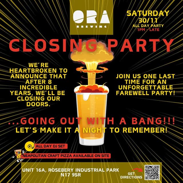 ORA BREWING CLOSING PARTY