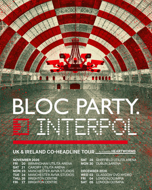 BLOC PARTY. INTERPOL UK & IRELAND CO-HEADLINE TOUR