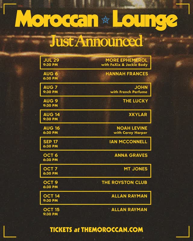Moroccan Lounge Just Announced