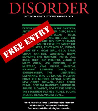 TONIGHT - DISORDER AT THE WORKMANS